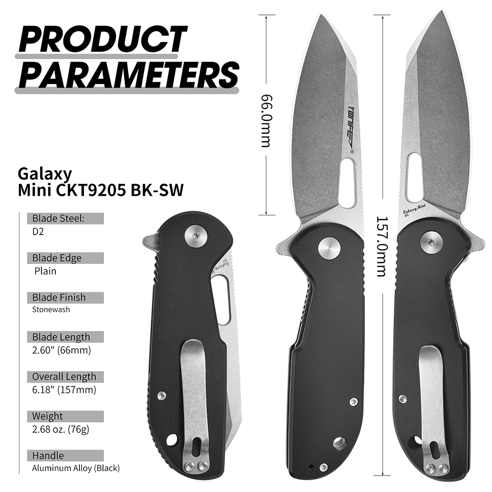 Cuchillo plegable TONIFE Galax - Edc Concealed Carry Knife reseña y precio